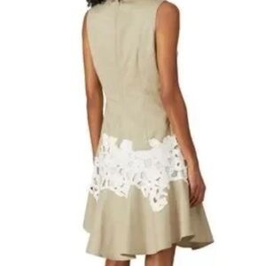 Derek Lam Tan dress with cream embroidery size 44/ medium